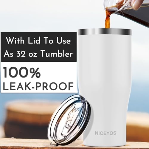 Universal Iced Coffee Sleeve - Insulated Double Wall Reusable Stainless Steel Holder Sleeves Insulator for Cold Drinks Fits Small Medium Large To Go Cups Gifts for Men Women Him Her (White) - Image 3