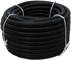 Flexible Polyethylene HDPE Non-Split Corrugated Wire Loom Tubing (Black, 1" Dia. x 100 ft) by HydroMaxx