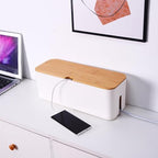 Changsuo Cable Management Box Set Cable Organizer Boxes for Extension Cord Power Stripe Surge Protector Wire Management Organizer Cover Hider for Desk Home Office Kitchen (Small & Large White) - Image 6