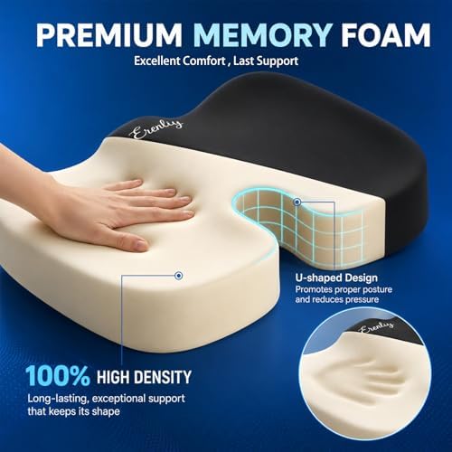 Seat Cushion for Office Chair, 2 Pack Memory Foam Chair Cushions - Image 3