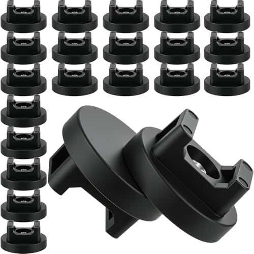 Yookeer 20 Pcs Magnetic Zip Tie Mount Cable Clips Black, 31 mm by Yookeer