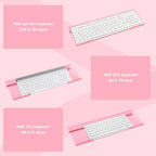 Pink Acrylic Ergonomic Keyboard Stand with Silicone Wrist Rest - Image 6
