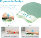 Green Wave Gel Wrist Rest for Keyboard and Mouse - Ergonomic Mouse Pad - Image 4