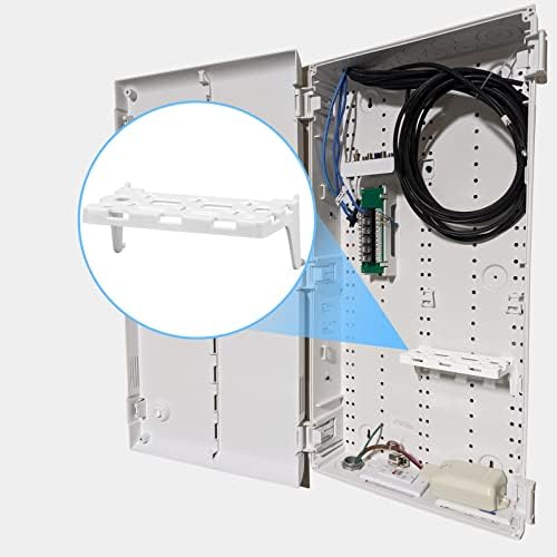 HAOGUO Universal Media Shelf Bracket for Leviton Enclosures – 20lb Heavy-Duty White Plastic Shelf, Cable Box Organizer for Structured Media Centers (2-Pack) - Image 7