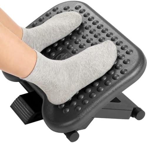 HUANUO Adjustable Foot Rest for Under Desk with Massage Surface and Tilt by HUANUO