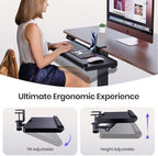 Klearlook Upgraded Adjustable Keyboard Tray for Above Desk & Under Desk Use - Image 2