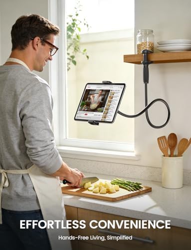 Lamicall Gooseneck Tablet Holder for Bed, Unique Tapered Flexible Arm - Image 6