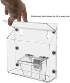 Marketing Holders 6 Pack Outdoor Brochure Box with Lid Magnetic Mount Clear Acrylic Caddy Holds 7.5" x 5.5" Booklets and 3.5" x 2" Business Cards with Take One Sticker Hangs On Smooth Metal Surfaces - Image 5
