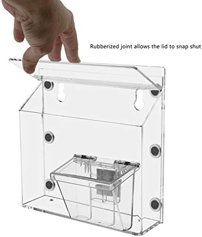 Marketing Holders 6 Pack Outdoor Brochure Box with Lid Magnetic Mount Clear Acrylic Caddy Holds 7.5" x 5.5" Booklets and 3.5" x 2" Business Cards with Take One Sticker Hangs On Smooth Metal Surfaces - Image 5