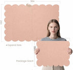Scalloped Bulletin Board 36x24 inches, Decorative Felt Pin Board for Wall - Image 2