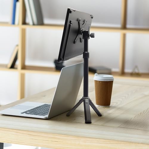 Kado Metal Portable Monitor Stand Tripod, Phone/Tablet Clamp for Desk - Image 2
