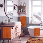 Peryiter 3 Pcs Fall Bath Towels Set, Fall Tree, Orange - Image 6