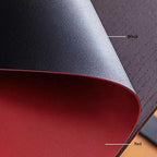 Leather Table Cover,1.8mm Thick,24x48 Inch,Table Protectors for Rectangle,Waterproof Desk Pad, Scratch - Resistant Craft Mat for Dining Table, Office Desk and Art Station(Black+Wine Red) - Image 3
