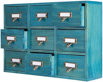 Apothecary Drawers Apothecary Cabinet with Drawers, Blue by PACKGILO