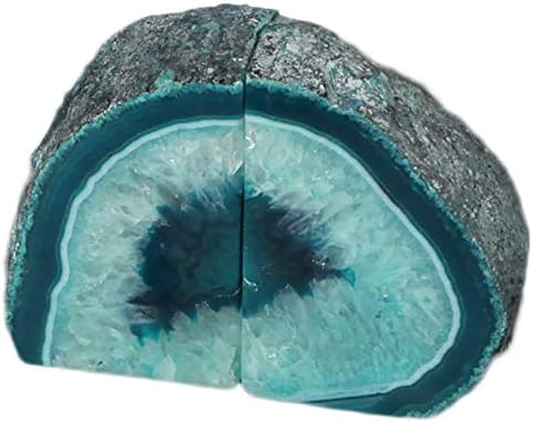 Agate Rock Bookend Heavy Duty Healing Crystal Stone Book Holders Decorative - Image 6