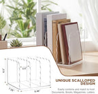 2 Pcs Scalloped Acrylic Magazine Holder, File Organizer, Standard Style - Image 3