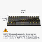 kwmobile Keyboard Cover Compatible with 60% Mechanical Keyboard RK61 / GK61 / SK6 / DK61 Case - Protective Cover for Mechanical Keyboard - Transparent - Image 6