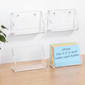 Dunzoom 4 Pack 5x8 Index Card Holder, 2-in-1 Desk & Wall Mounted Acrylic Index Card Display Stand, Includes Screws & Anchors, Clear Flash Notecard Organizer for Classroom, Office & Study by Dunzoom