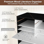EasyPAG Wooden Literature Organizer with Adjustable Shelves, 48 Compartments Office Paper Organizer Storage 24000 Sheets Letter Size Paper, Student Mailbox for Classroom, Black/White - Image 3