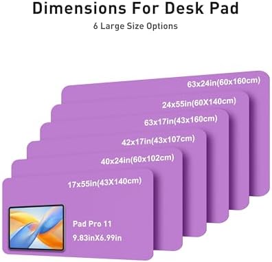 Aothia Faux Leather Desk Mat - Large Mouse Pad, Non-Slip PU Leather Blotter, Waterproof Writing Surface for Office and Home (Iris Violet, 63" x 24") - Image 5