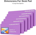 Aothia Faux Leather Desk Mat - Large Mouse Pad, Non-Slip PU Leather Blotter, Waterproof Writing Surface for Office and Home (Iris Violet, 63" x 17") - Image 5