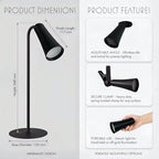 4-in-1 Rechargeable Desk Lamp, Clip and Wall Light, 2 Pack - Image 4