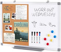 SWANCROWN White Board and Cork Board Combo, 24 x 18 in, Silver Frame by SWANCROWN