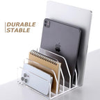 SANRUI Acrylic Desk Mail Organizer Sorters, Clear Letter Holder 5 Slot - Image 6