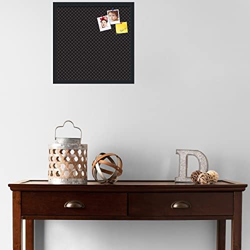 PinPix 18x18 inch Cork Bulletin Board. This Decorative Framed Pin Board Comes with Diamond Pattern in Black Design and Satin Black. Ideal for Home, Office Decor or School (PinPix-120) - Image 3