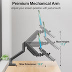 MOUNT PRO Laptop Arm Mount for Desk, Fits Max 17" Notebook and 32" Monitors - Image 5