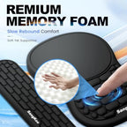 Ergonomic Keyboard Wrist Rest Mouse Pad Wrist Support Set, Black - Image 2
