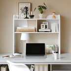 37" Wooden 3-Tier Desktop Bookshelf, White by JOEMEY