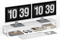 HOOBRO Dual Monitor Stand Riser, 39 Inch Large Computer Monitor Stand for 2 Monitors, Computer Monitor Riser, Desk Shelf Organizer for Office Desk, Accessories, White WW121CJ01 by HOOBRO