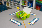 Teacher Created Resources Lime Portable Plastic Storage Caddy 6-Pack for Classrooms, Kids Room, and Office Organization, 3 Compartment - Image 4