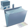 20Pack Accordion File Organizer Expanding File Folder with 8 Pockets, Bulk Letter Size Portable Paper Document Organizer for Office Home Business Supplies, Blue by NEEMORE