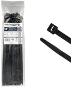 Kable Kontrol Cable Zip Ties, 18 Inch, 100 Pcs, HD 120lbs Test, Black by KABLEKONTROL%C2%AE