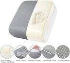 MABOZOO Extra Thick Chair Cushions,Office Chair Booster Seat Cushion to Raise Seat Height for Pain Relief,18 x 16 x 6 inch Non Slip Memory Foam Thick Cushion with Carry Handle（Grey） - Image 4