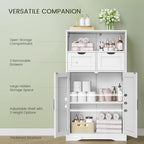 Iwell Bathroom Storage Cabinet with 2 Drawers, Small Kitchen Pantry Cabinet - Image 5