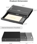 Under Desk Storage Drawer, 14.8" Wide Slide Out Under Desk Drawer - Image 2