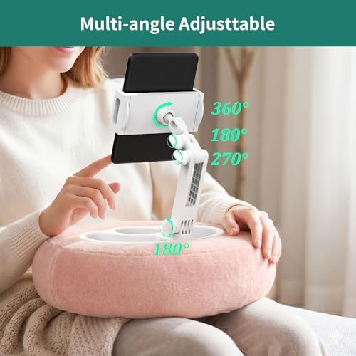 HomeMount Stable Tablet & Kindle Pillow Stand with Snack Tray, Pink - Image 3