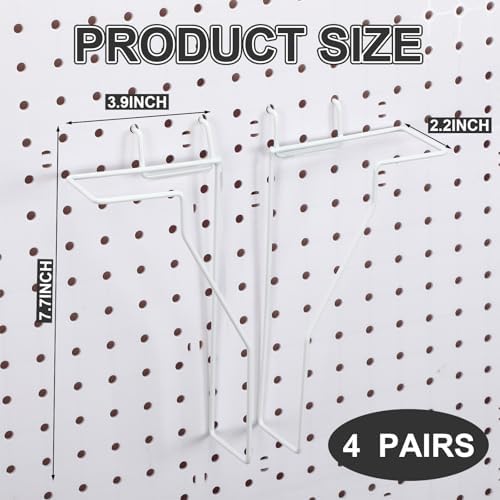 Wonderjune 4 Pcs Expandable Literature Display for Pegboard, White - Image 3