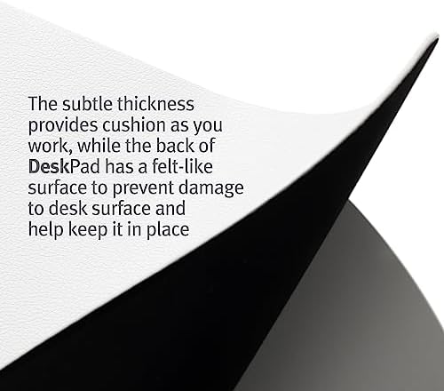 Twelve South Sustainable Leather Large Desk Pad - Desk Mat for Computer, Mouse Traction Surface, Desk Protector, Large Mouse Pad, Moisture and Heat Resistant, Non-Slip Desk Pad, Spill Resistant, Grey - Image 3