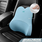 Skechers Air-Cooled & Memory Foam Lumbar Pillow,Lumbar Support Pillow for Office,Chair Lower Back Pain Relief Lumbar Pillow,Ergonomic Design Back Support Pillow for Office Chair,Car,Home,Travel,Blue - Image 2