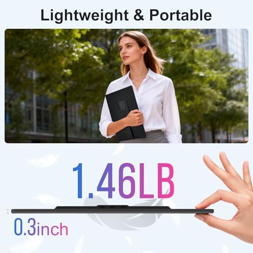 16" 1200P Horizontal Vertical Portable Monitor with Detachable Kickstand - Image 6