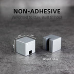 (2 PCS - Silver) Metal Cord Holder, Weighted Cable Organizer or Management, Heavy Wire Keeper for Nightstand, Bedside Table, Desk - N2U Cube Cords Strap for Phone USB-C, Lightning Charger Cables - Image 5