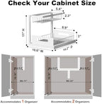 REALINN Under Sink Organizer, L-Shaped 2 Tier Pull Out Cabinet Organizer - Image 2