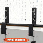 4 Pcs Desk Clamp, Pegboard Fixing Bracket Desktop Fixing Bracket, Office Game Home Desktop Accessories Brackets, Pegboard Organizer Metal Brackets (Black) - Image 6