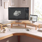 Bamboo Monitor Riser, 3-in-1 Modular Computer Monitor Stand - Image 5
