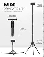 Lamicall Tablet Floor Tripod Stand - 64.9" Tablet Holder Mount with Adjustable Height for Watching, Bluetooth Remote, for 4.7-13" iPad Pro 12.9 11 10.5 Mini, Air, iPhone, Galaxy Tabs (Pack of 2) - Image 5