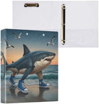 ALAZA Tralalero Tralala Meme Italian Brainrot Shark 8 3 Ring Binder 1.5 Inch Three Ring Office Binders w/clipboard & 3 Pockets, Hold 200 Sheets, 2 pcs - Image 3